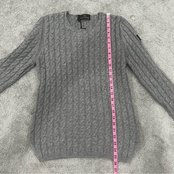 Vestrum Nozawa Italian Merino Wool & Cashmere Gray Knit Sweater Women’s M NWT - Picture 10 of 12